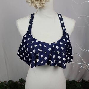 YMI Stars‎ Ruffle and Crochet Back Bikini Top [SIZE MEDIUM]
